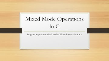 Program to perform Mixed mode arithmetic operations in C