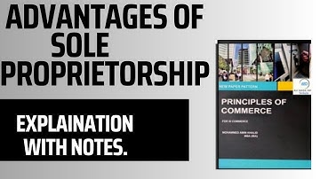 Advantages of Sole proprietorship| Details explanation with notes |Xi year P.O.C | complete course|