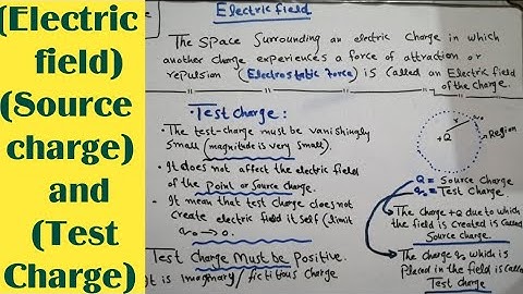 Electric Field || Source charge || Test charge || Complete Explanation. Pakedu points