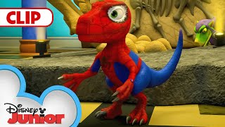 Spidey Becomes a Dinosaur 🦖 | Marvel's Spidey and his Amazing Friends |  @disneyjunior