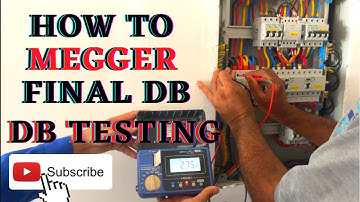 How to Megger Final DB | DB Testing | Insulation Test