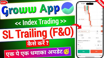 Groww Trade Directly on Index Chart Live | Groww Chart SL Trailing | Groww Option Scalping Demo