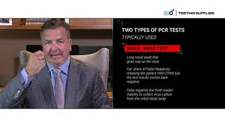 Dr. Strader discusses PCR tests and the types used. There is the nasal swab and now the saliva test.