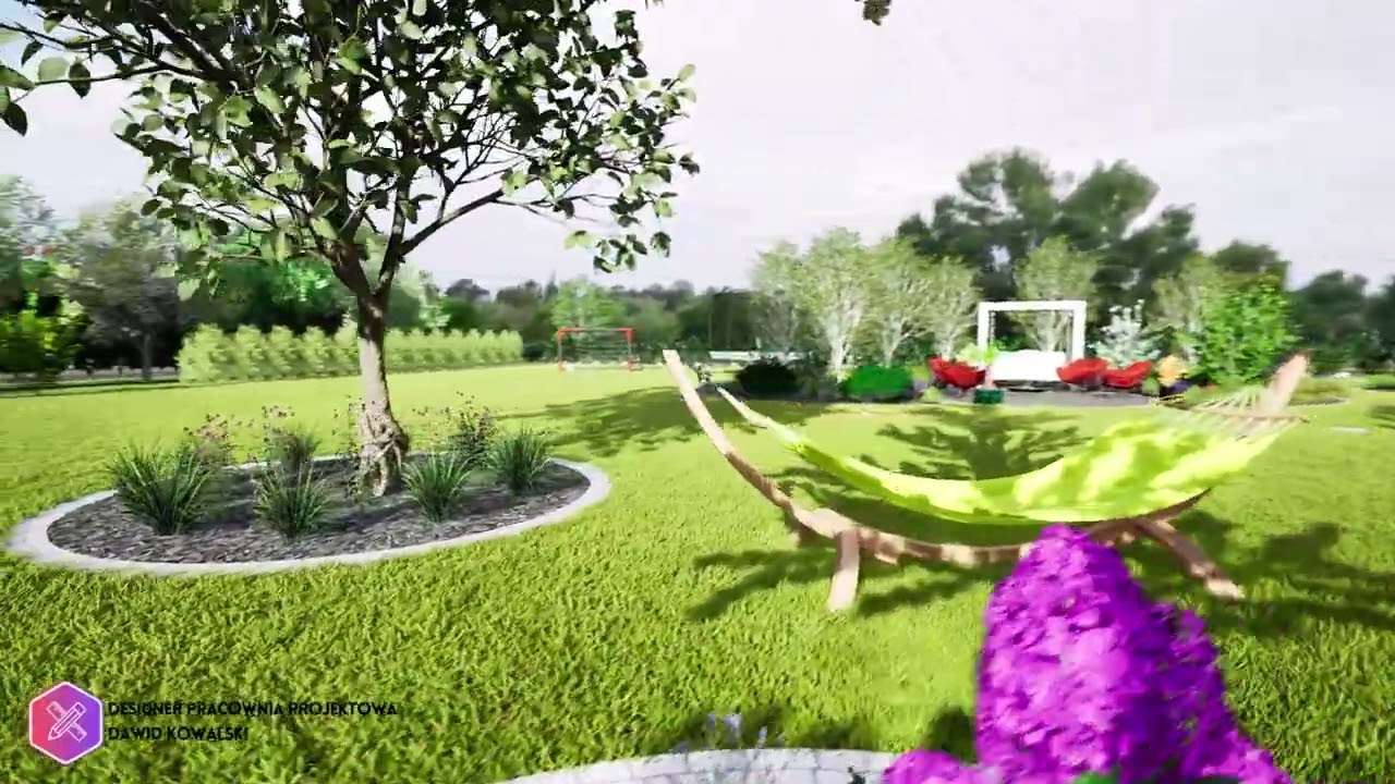 Projekt ogrodu ze stawem - Wójcin