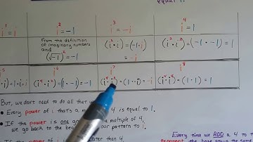 Algebra II  7.7B, Powers of i & Patterns of i