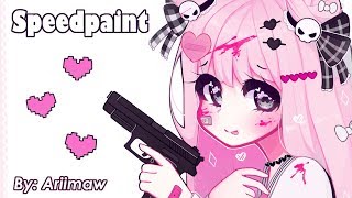 【Speedpaint 7】Anime Yandere Girl