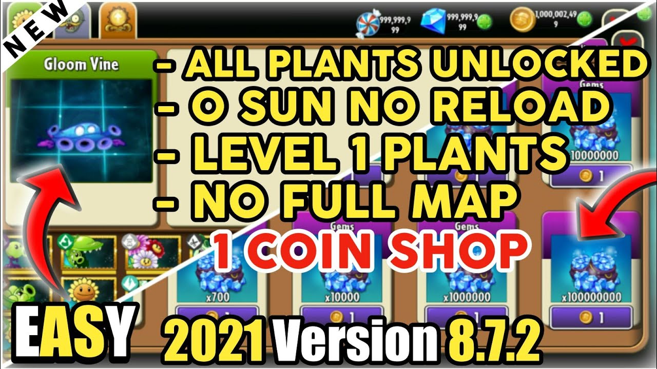 Plants vs Zombies 2 v 11.0.1 Mod (Coins/Gems)