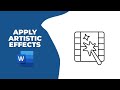 How to apply artistic effects to an image in word