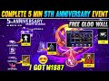 How To Complete New Event - 5th Anniversary Free Rewards | New M1887 Skin Faded Wheel Event
