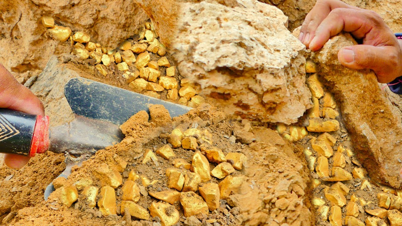 Gold Rush! Find & Dig for Treasure at the Mountain Near the River worth ...