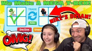 We Make A MEGA T-REX!! *Will Mike Trade It For His DREAM Pet?!* Roblox Adopt Me!