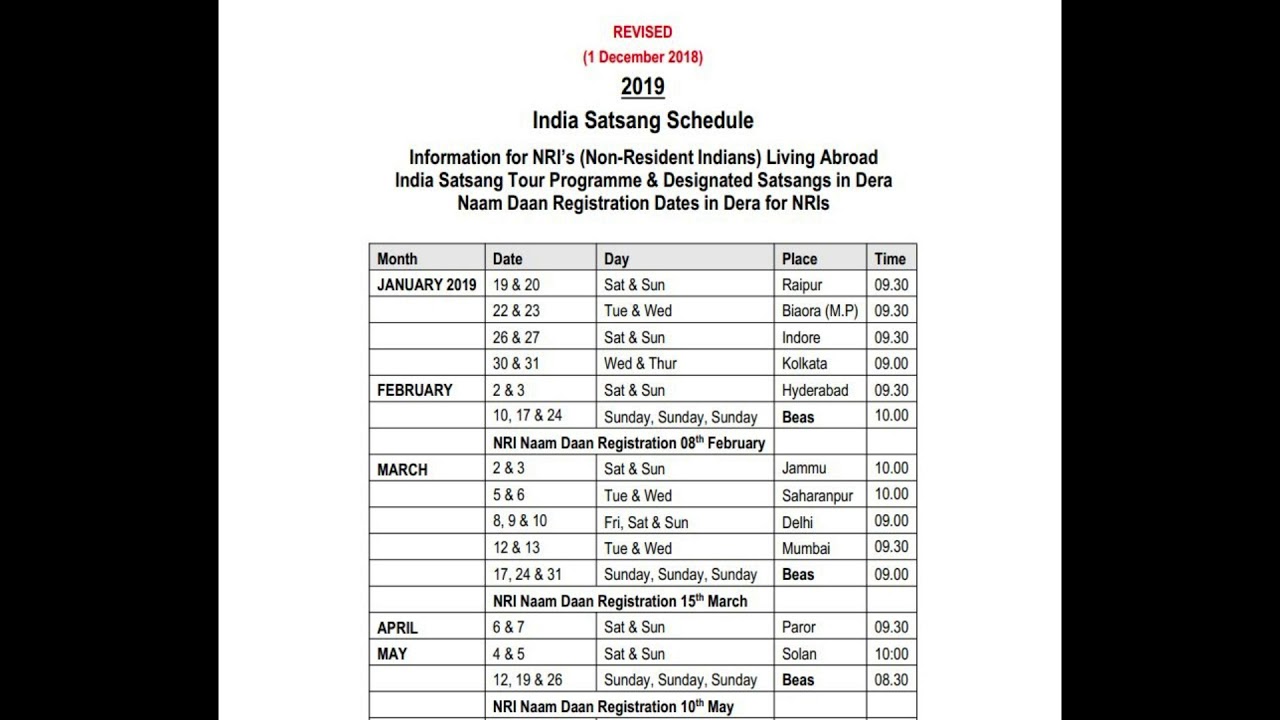 2017 rssb satsang schedule tennesseelasopa