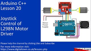 Arduino C Lesson 20 Joystick Control Of L298N Motor Driver Speed And Direction