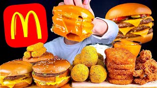 ASMR 맥도날드 트리플치즈버거뿌링치즈볼 뿌링치즈스틱 해쉬브라운 먹방~!! McDonald's Big Mac With Cheese Ball Hash Brown MuKBang~!