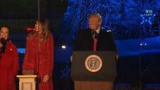 President Trump and the First Lady Take Part in Lighting the National Christmas Tree