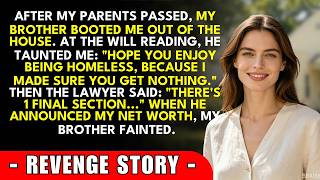 After My Parents Died, My Brother Kicked Me Out Of The House, But At The Will Reading...