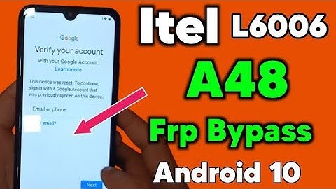 itel A48 Frp bypass Google Account Remove Modile L6006