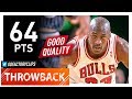 Throwback michael jordan full highlights vs magic 19930116  64 pts 6 reb