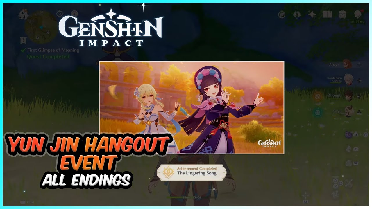 YUN JIN HANGOUT EVENT [All Endings] Genshin Impact YouTube