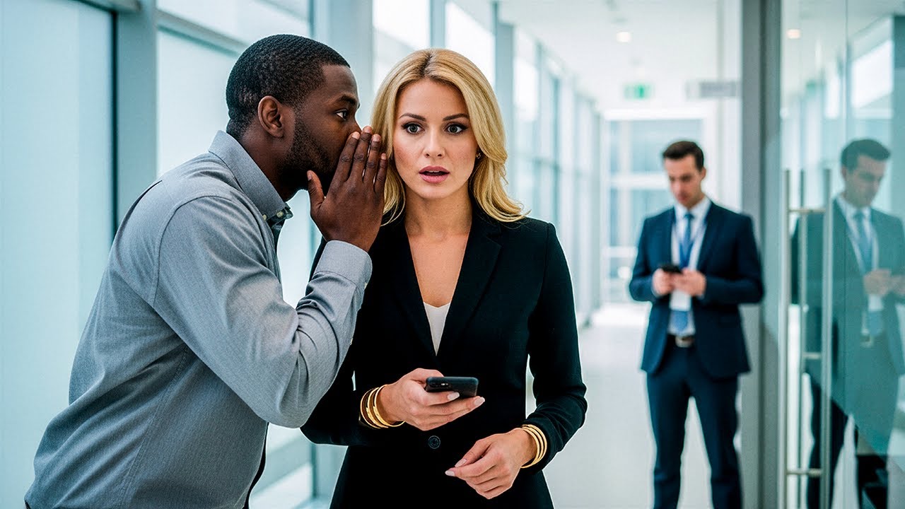Poor Black Man Spots a Hidden Spy in the Office—Whispering to the White CEO, Unraveling Her Betrayal
