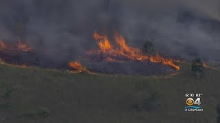 Brush Fire Continues To Burn Near Homestead