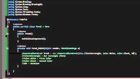 C# Tutorial - How To Make Gradient Background | How To Make Gradient Back Color