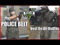 GTA V - How to get Police Belt & Body Armor Vest on any Outfit | Casino Update
