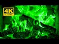 شومینه سبز زیبا با کیفیت 4 شومینه جادویی با شعله های سبز می سوزد 12 ساعت