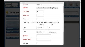 POS Add and Edit Items