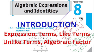 Introduction - Algebraic Expressions & Identities - Ch 8 - Class 8th Maths, New Syllabus CBSE 2023