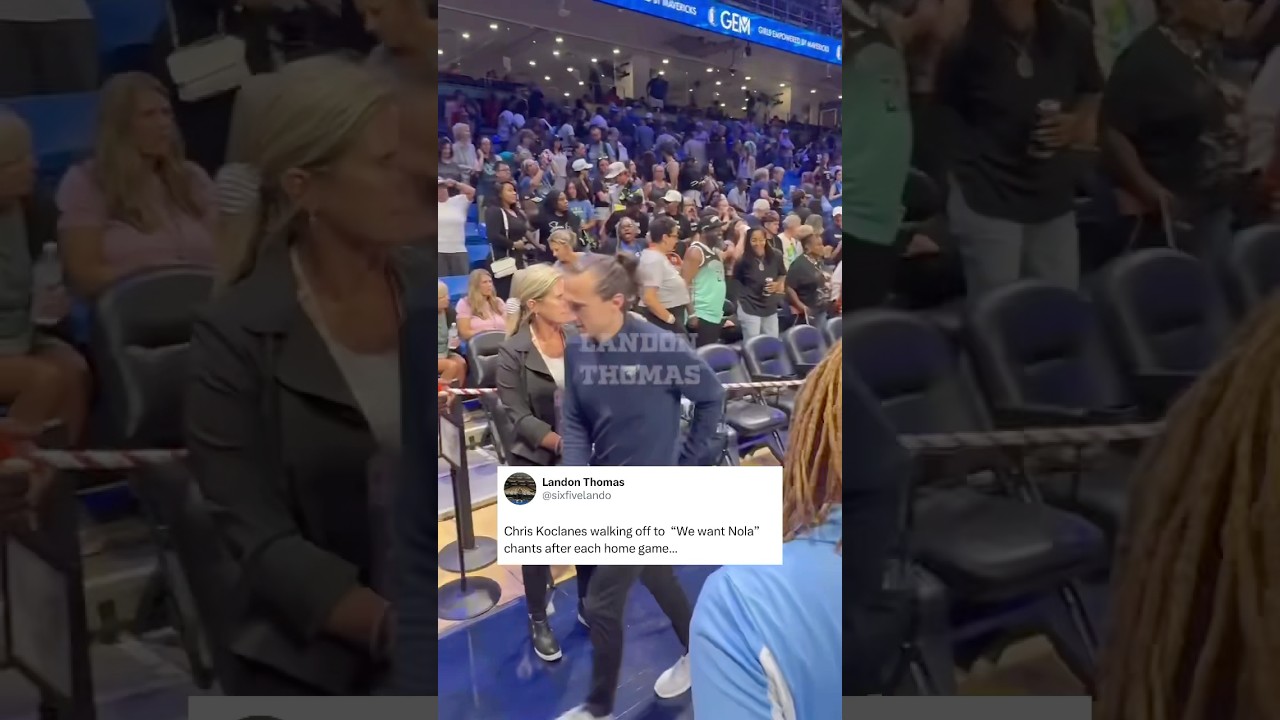 Dallas Wings fans were chanting “We want Nola” after Chris Koclanes walked off the court 😳