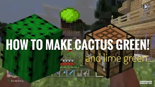 How To Make Cactus Green In Minecraft And Lime Green Youtube How To Make Cactus Green In Minecraft And Lime Green Youtube
