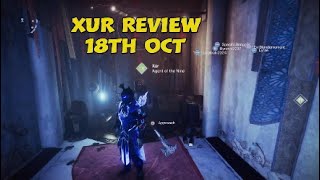 Destiny 2 XUR Review 18th Oct 2025