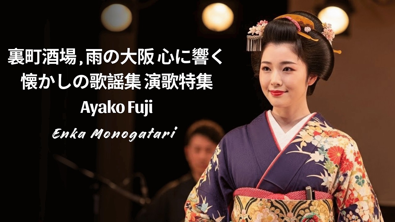 裏町酒場 , 雨の大阪  心に響く懐かしの歌謡集 演歌特集 Ayako Fuji |  Enka Monogatari