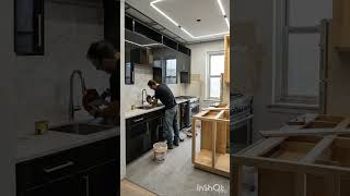 Luxury Black &amp; Gold Kitchen Transformation | Modern High-Gloss Interior Renovation
