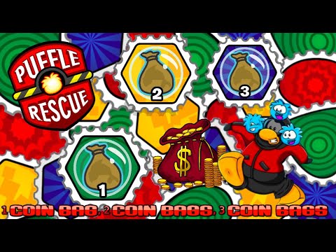 Puffle Rescue SEA LEVEL’s ALL COIN BAG STAMPS Tutorial! || Club Penguin Online