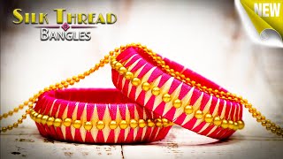 Beautiful Handmade Silk Thread Bangles Using Pearls | Latest Silk Thread Bangles | #2