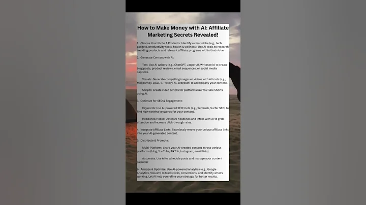 How to Make Money with AI: Affiliate Marketing Secrets Revealed!