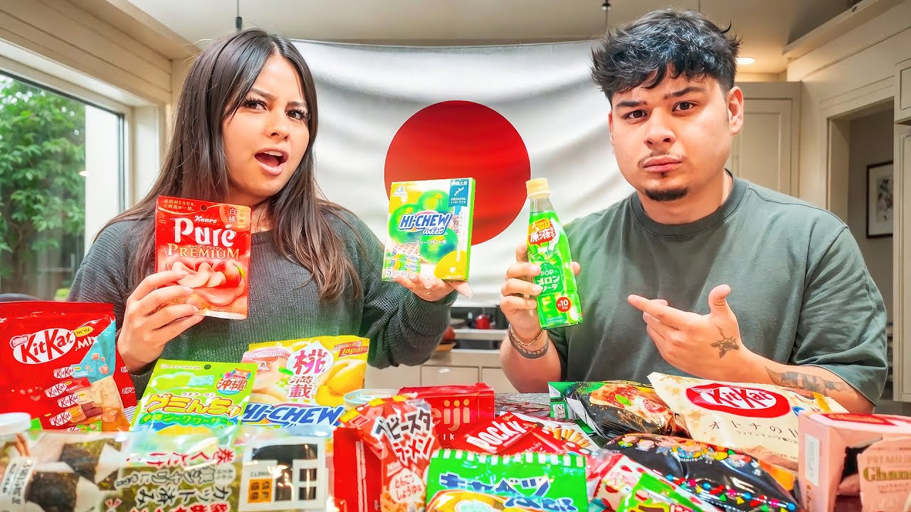 MEXICAN COUPLE TRY JAPANESE SNACKS FOR THE FIRST TIME!!