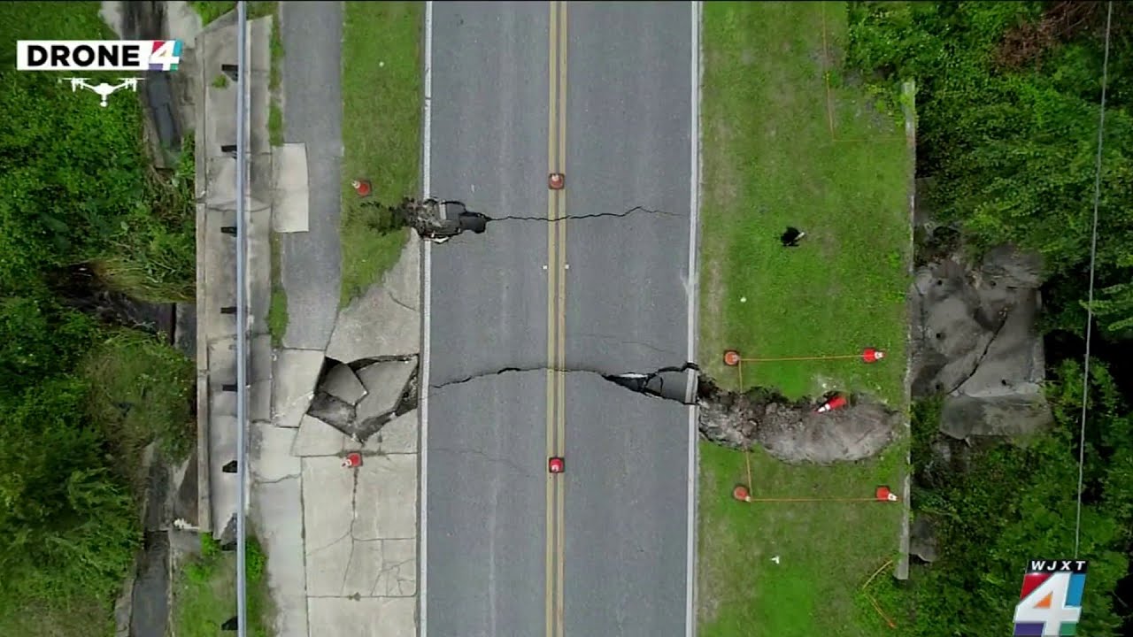 Collapsed bridge in Clay County caused by ‘excessive rainfall ...