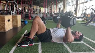 How to Perform A 2 Dumbbell Slow Motion Floor Press Exercise