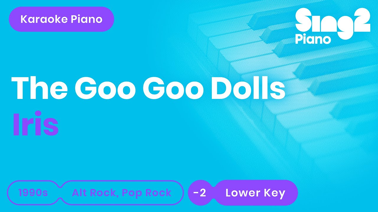 The Goo Goo Dolls Iris (Lower Key) Karaoke Piano YouTube