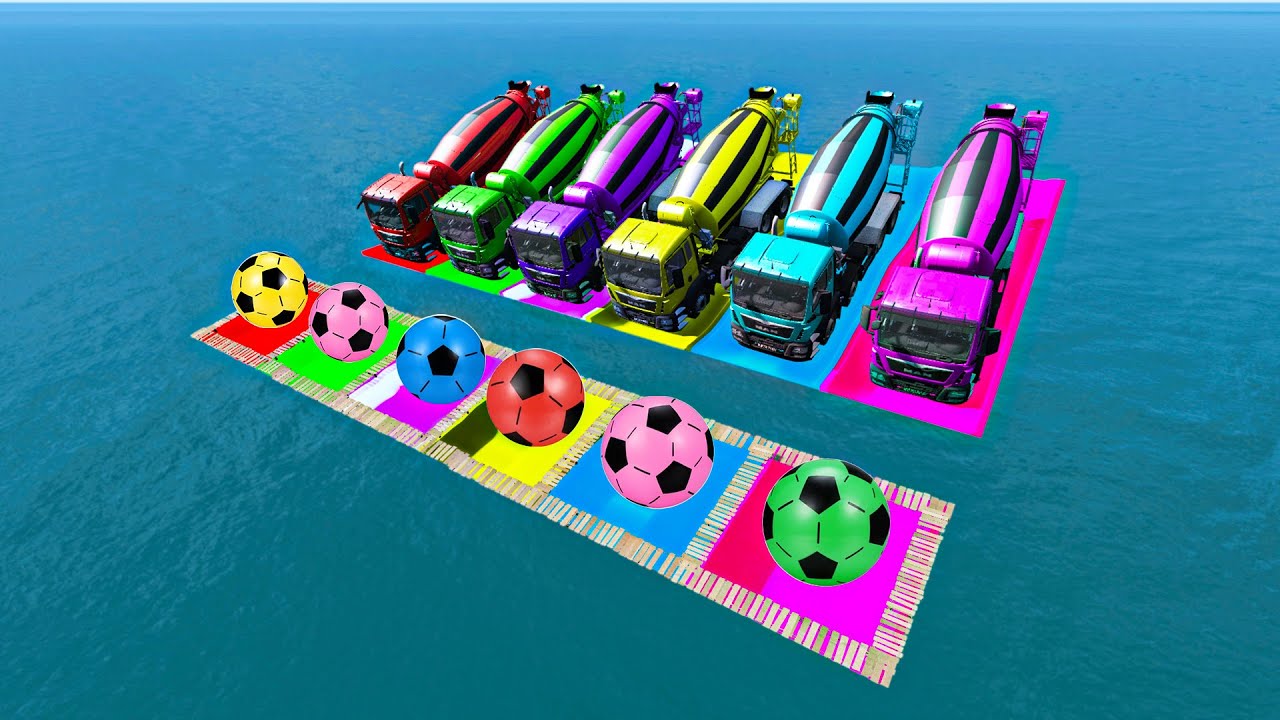 Flatbed trailer truck car transportation 