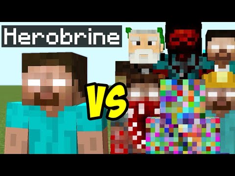 Видео: Herobrine vs Error422 all Сreepypasta mobs in minecraft part 7