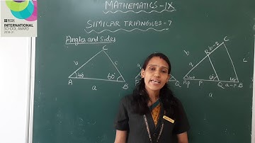 Class 9 Mathematics Chapter 7 - Similar Triangles (Part 1)