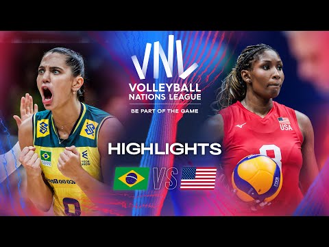 🇧🇷 BRA vs. 🇺🇸 USA - Highlights | Week 1 | Women's VNL 2024