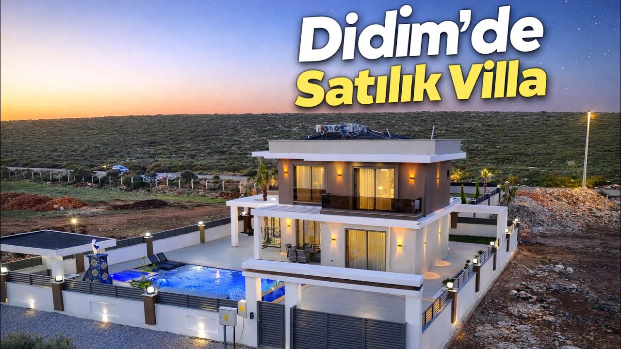 Didim’de satılık müstakil havuzlu eşyalı villa 