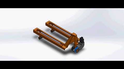 Pallet Jack Animation on Solidworks || 3D Modeling || ANSYS