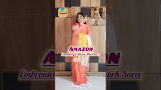 Amazon Embroidery Mirror Work Saree #amazon #shorts #saree @kusumslifestyle1320
