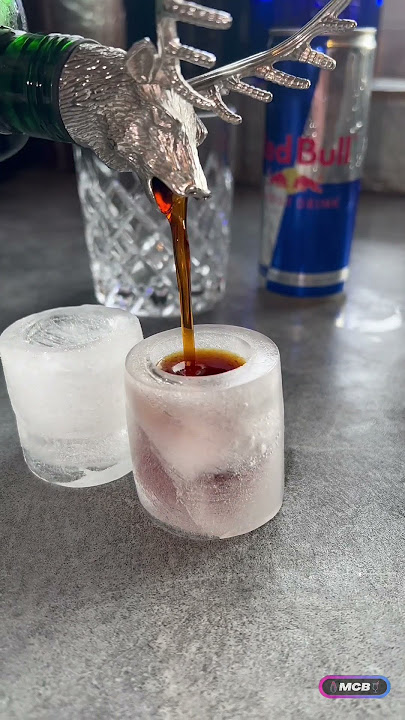 Ice Shot Glass Jager Bomb 🥃🧊 #jagerbomb #jager #jagermeister #iceshot #iceshotglass #icedshot